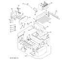 GE PSE29NHWICBB ice maker & dispenser diagram