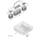 GE GLD5800P10WW lower rack assembly diagram