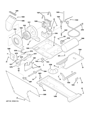 Motor, blower & belt