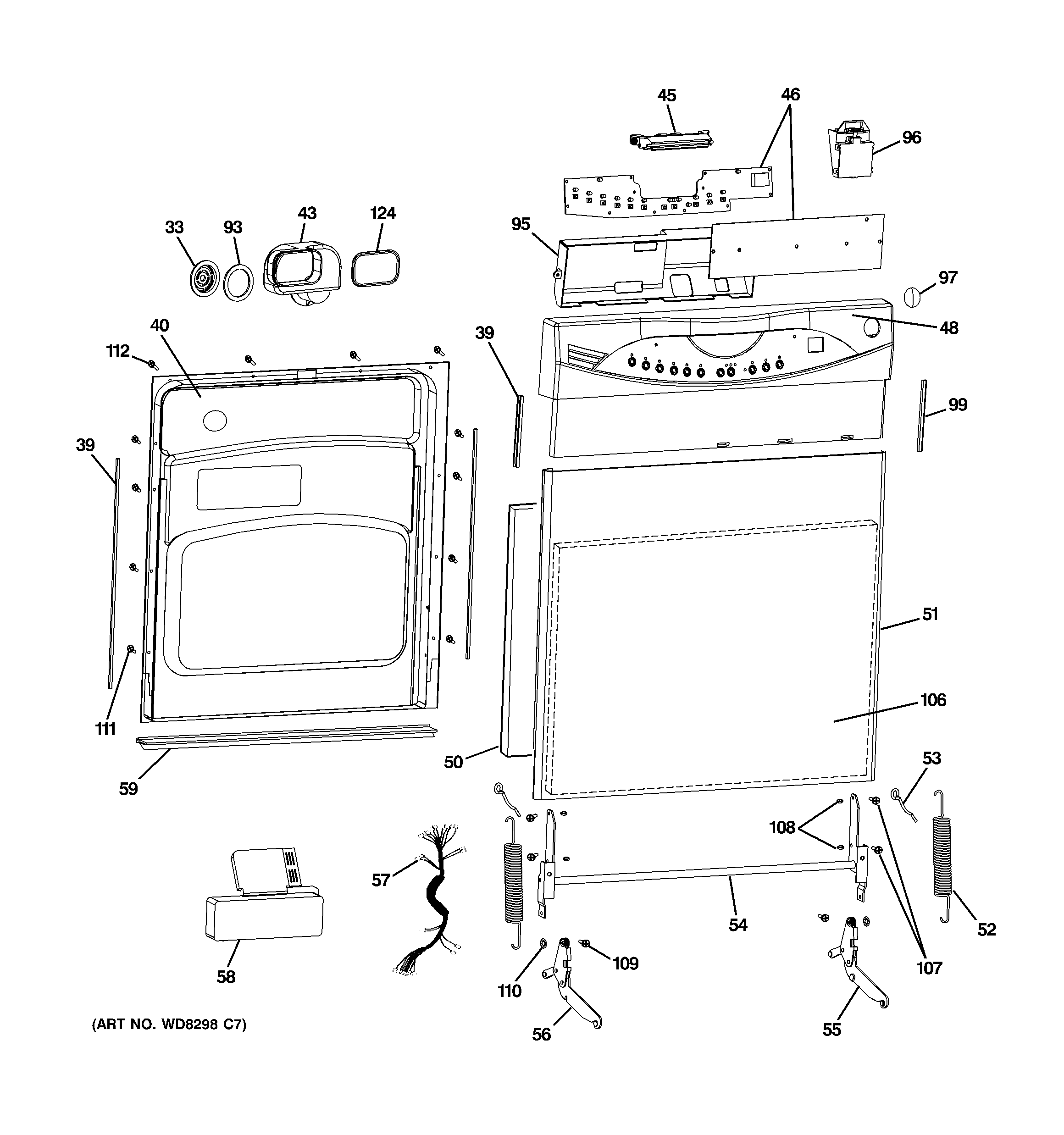 Escutcheon & door assembly