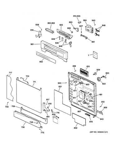 Escutcheon & door assembly