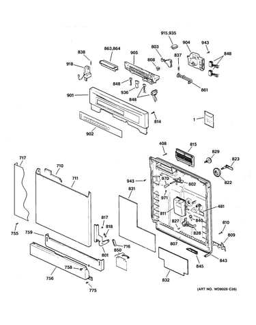 Escutcheon & door assembly