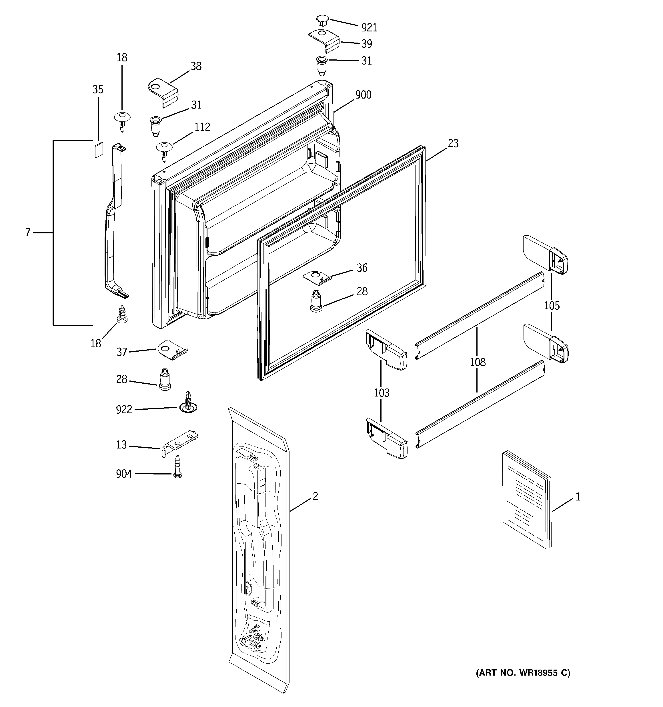 Freezer door