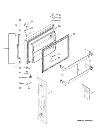 Freezer door