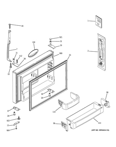 Freezer door