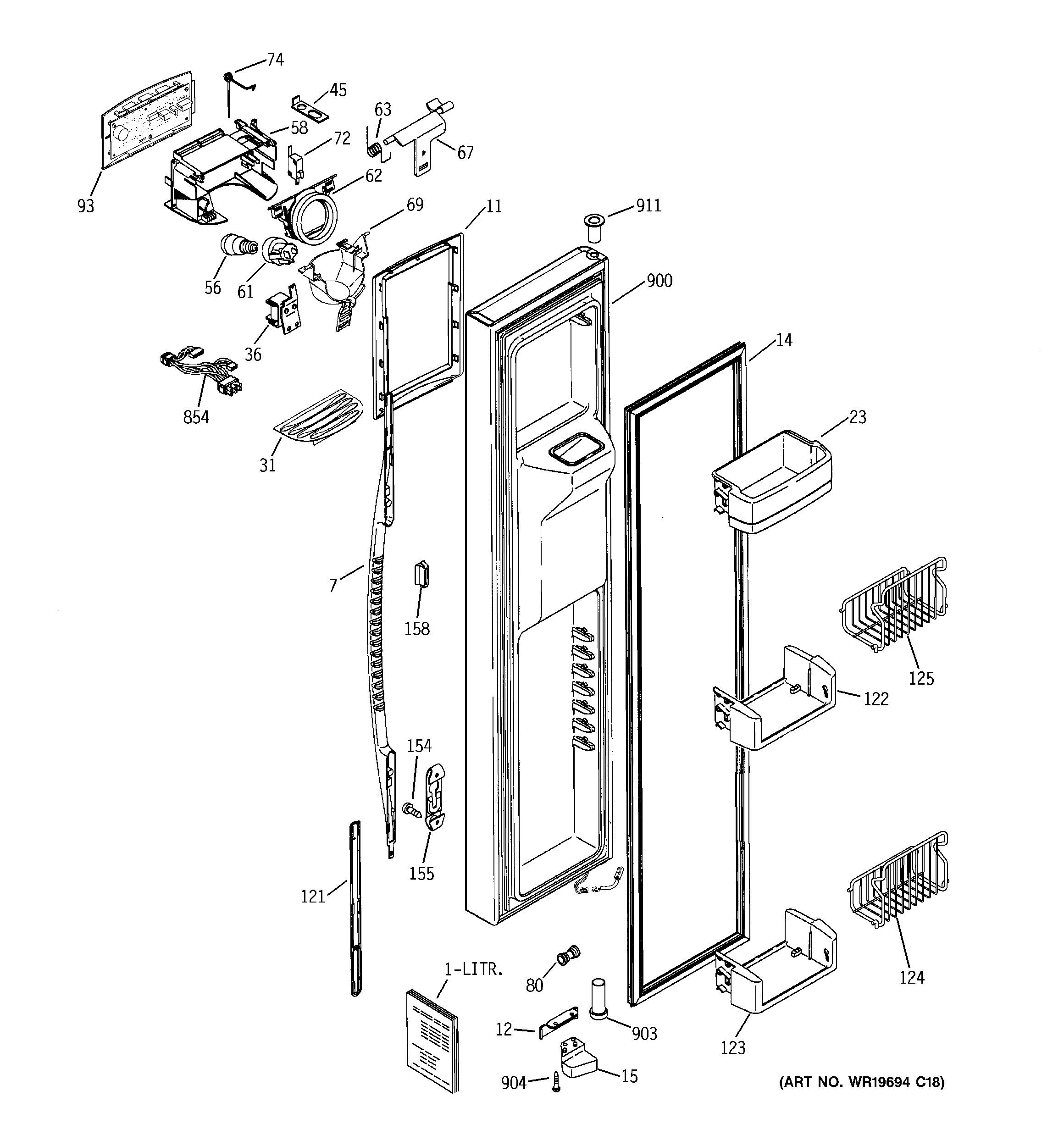 Freezer door