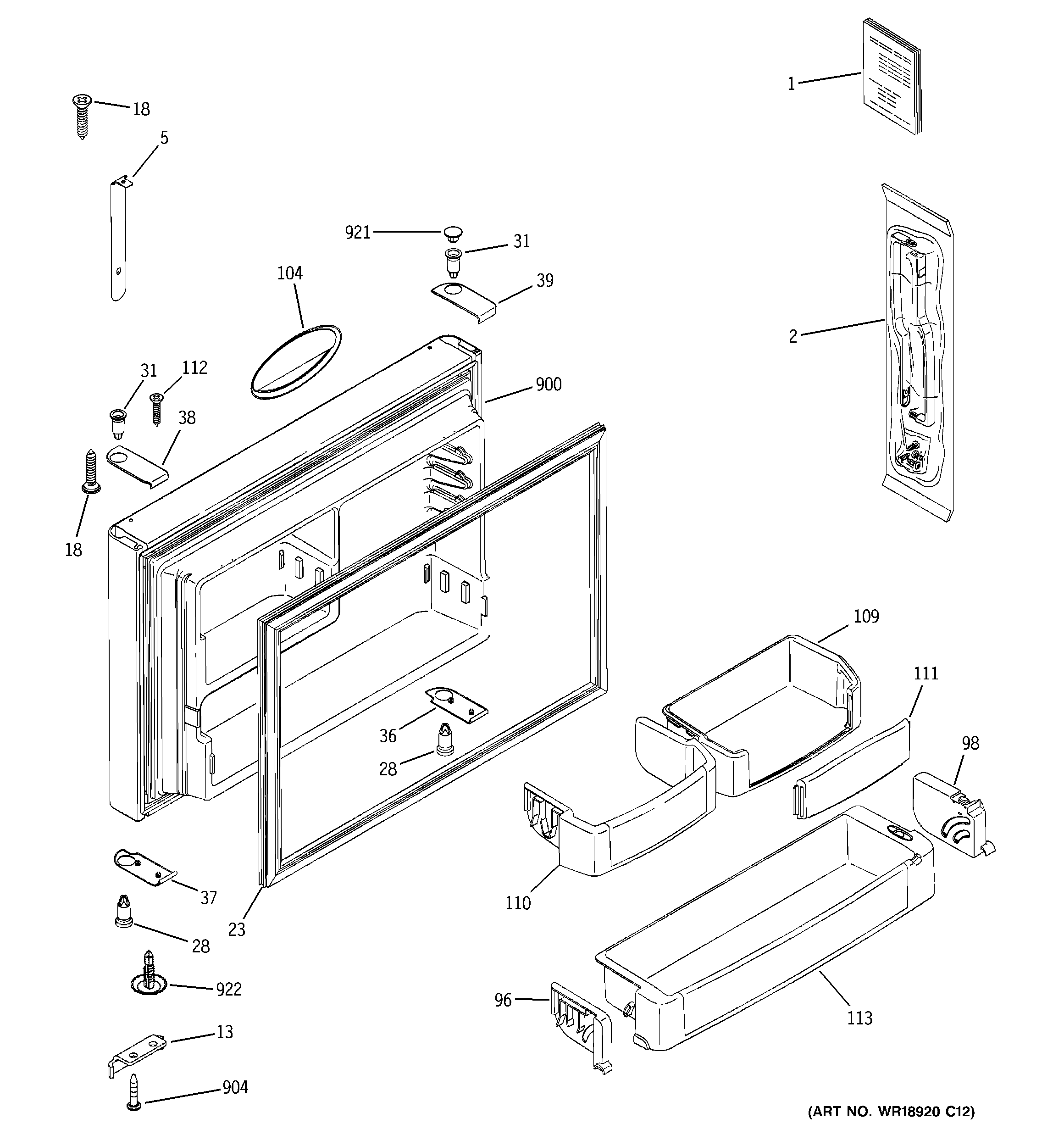 Freezer door