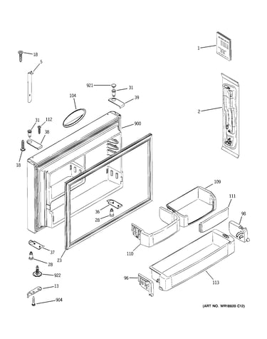 Freezer door