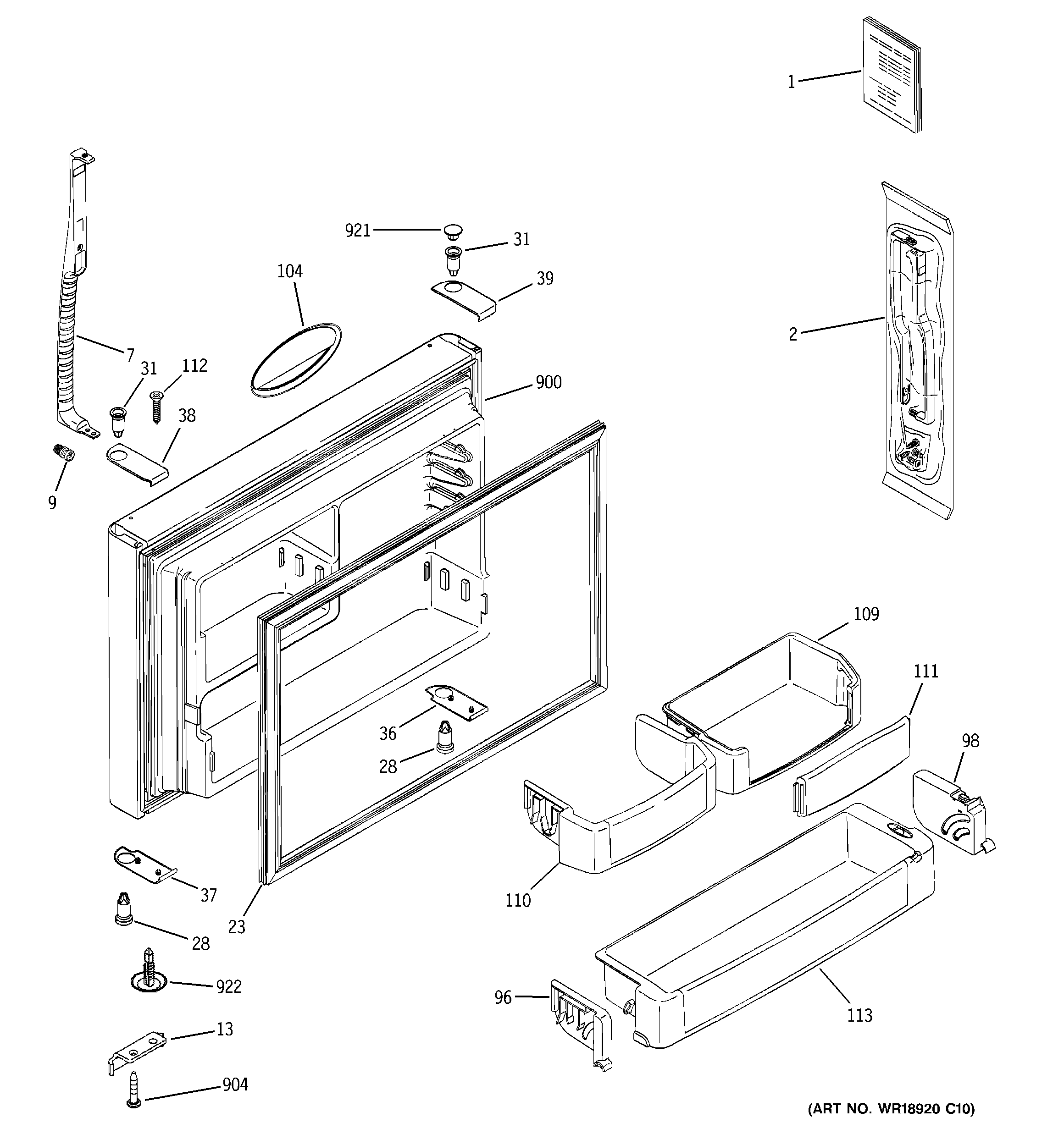 Freezer door