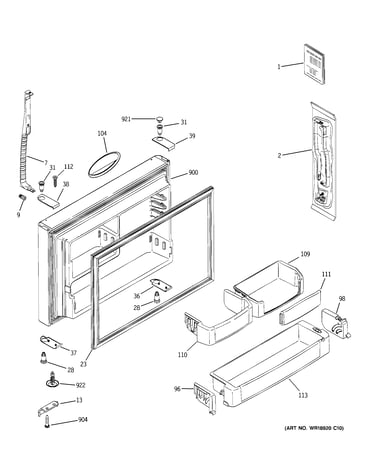 Freezer door