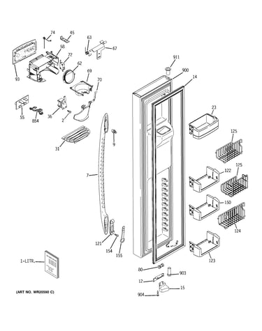 Freezer door