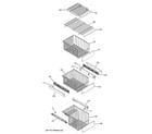 GE PCE23VGXAFSS freezer shelves diagram