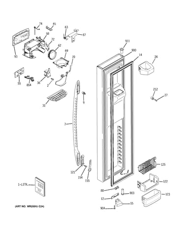 Freezer door