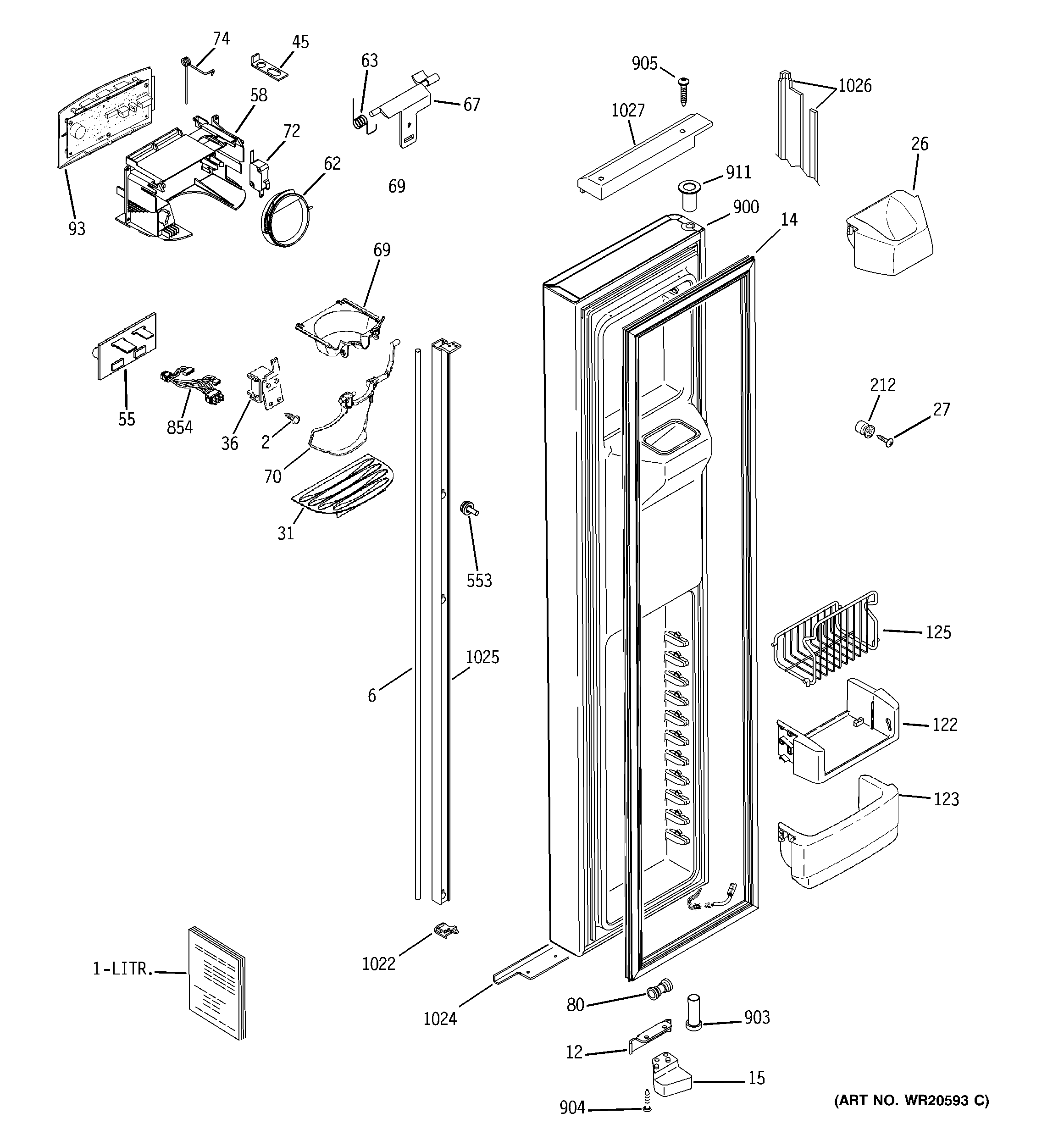 Freezer door