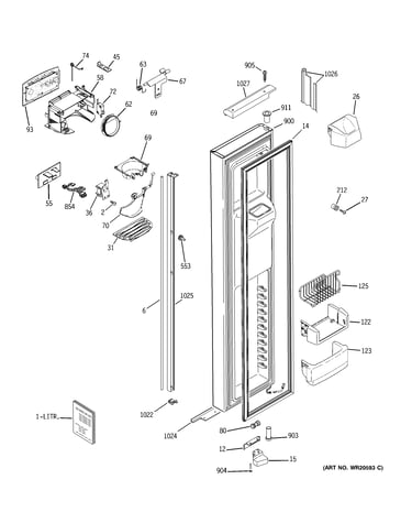 Freezer door