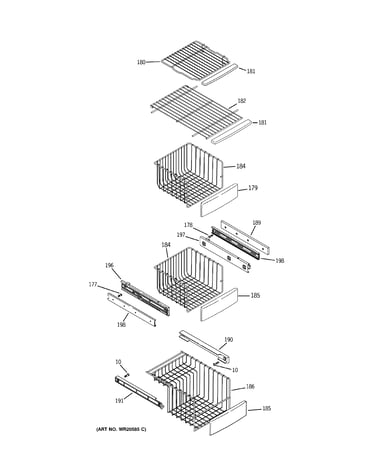 Freezer shelves