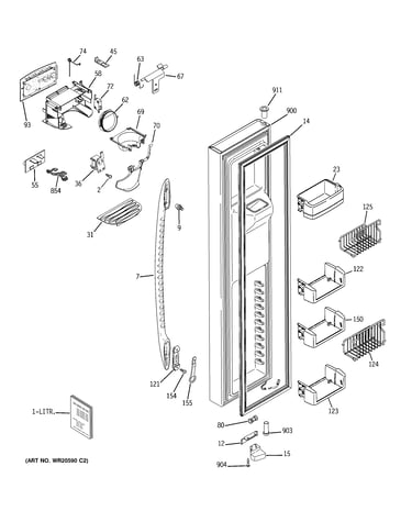 Freezer door