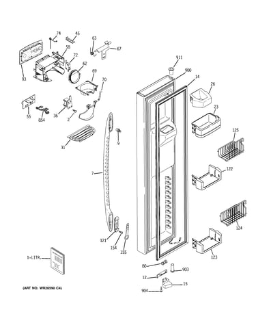 Freezer door