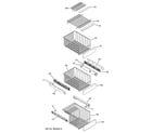 GE ZCE23SGTJSS freezer shelves diagram