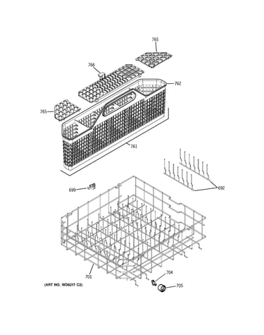 Lower rack assembly