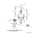 GE GNSR2090T9WW suspension, pump & drive components diagram