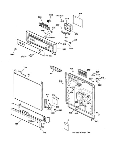 Escutcheon & door assembly
