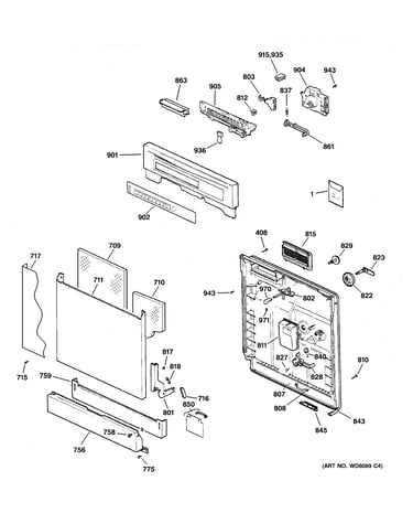 Escutcheon & door assembly