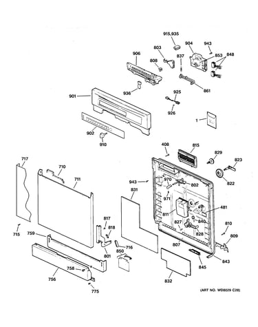 Escutcheon & door assembly