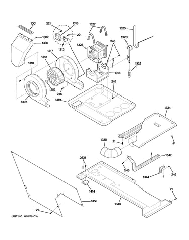 Motor, blower & belt