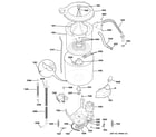 GE WSM2700HCWWW tub & motor diagram