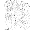 GE WSM2780HDWWW motor, blower & belt diagram