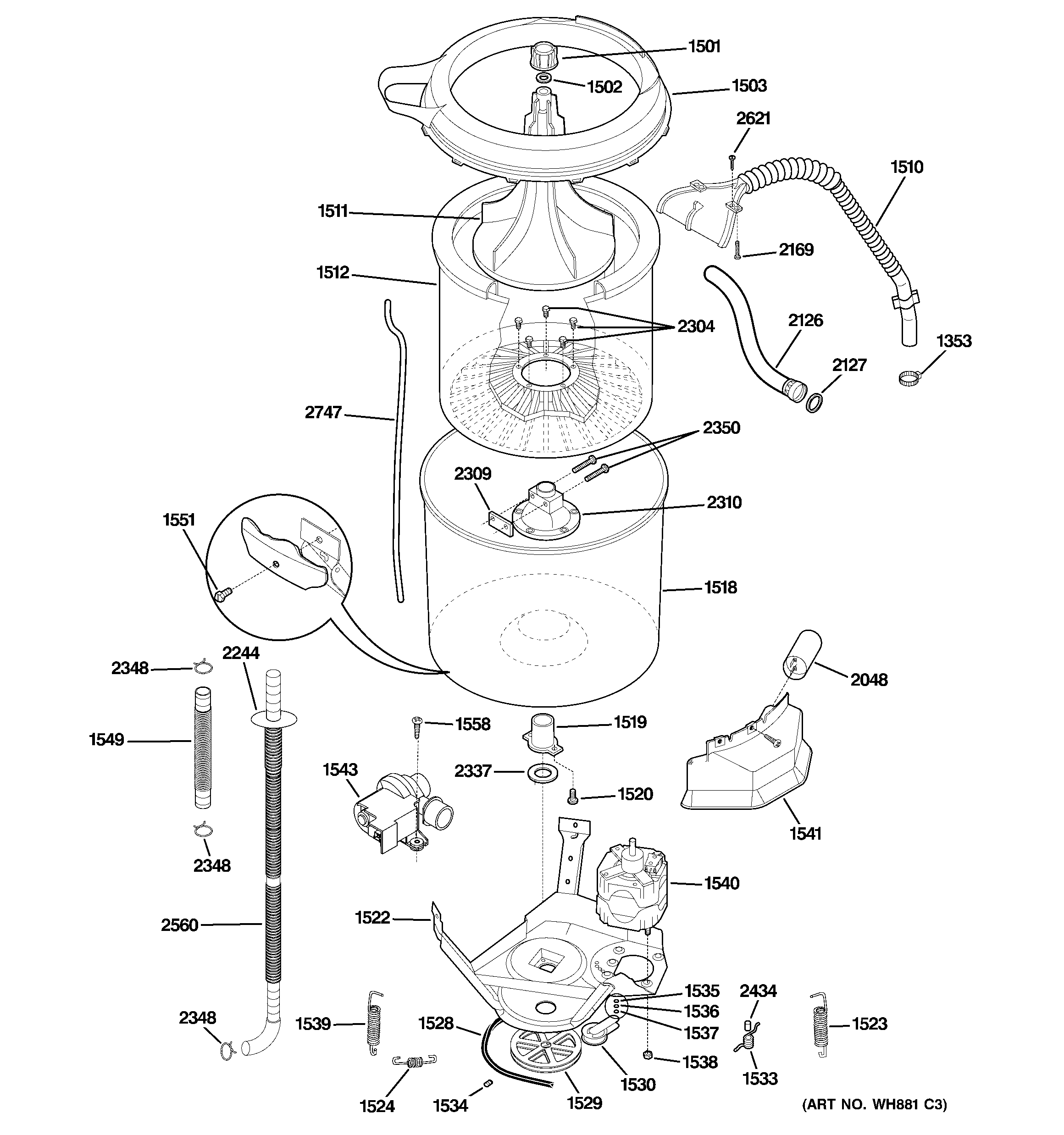 Tub & motor