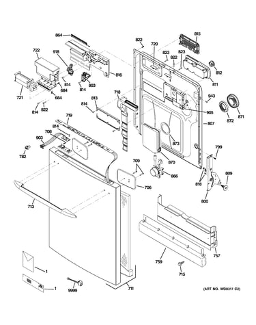 Escutcheon & door assembly