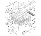 GE PDWT505R00BB upper rack assembly diagram