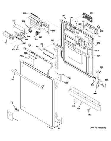 Escutcheon & door assembly