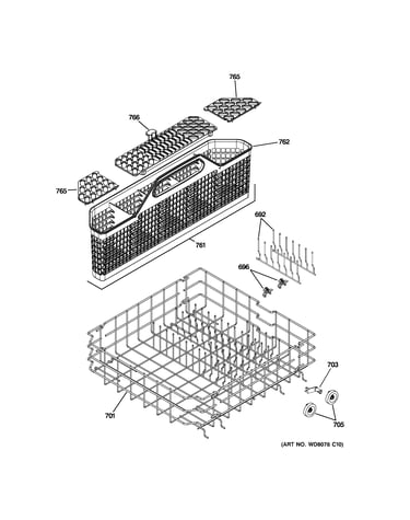 Lower rack assembly
