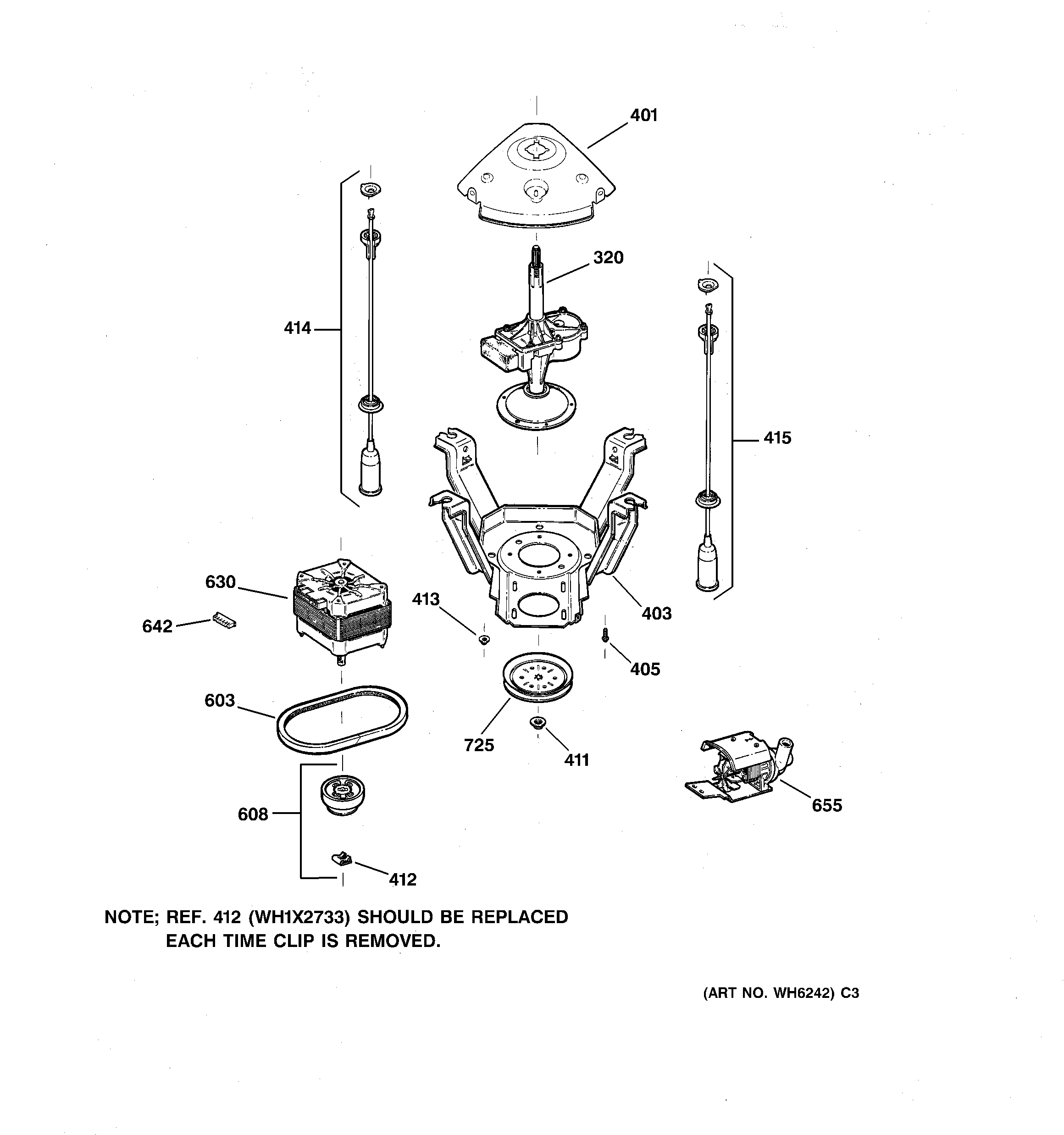 Suspension, pump & drive components