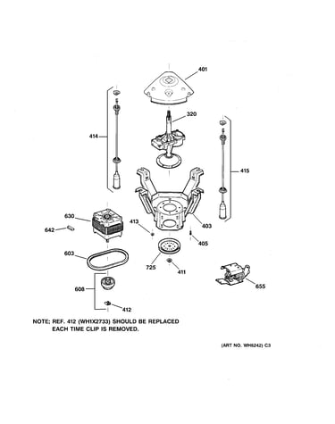 Suspension, pump & drive components