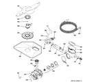 GE PDWT510P10BB motor-pump mechanism diagram