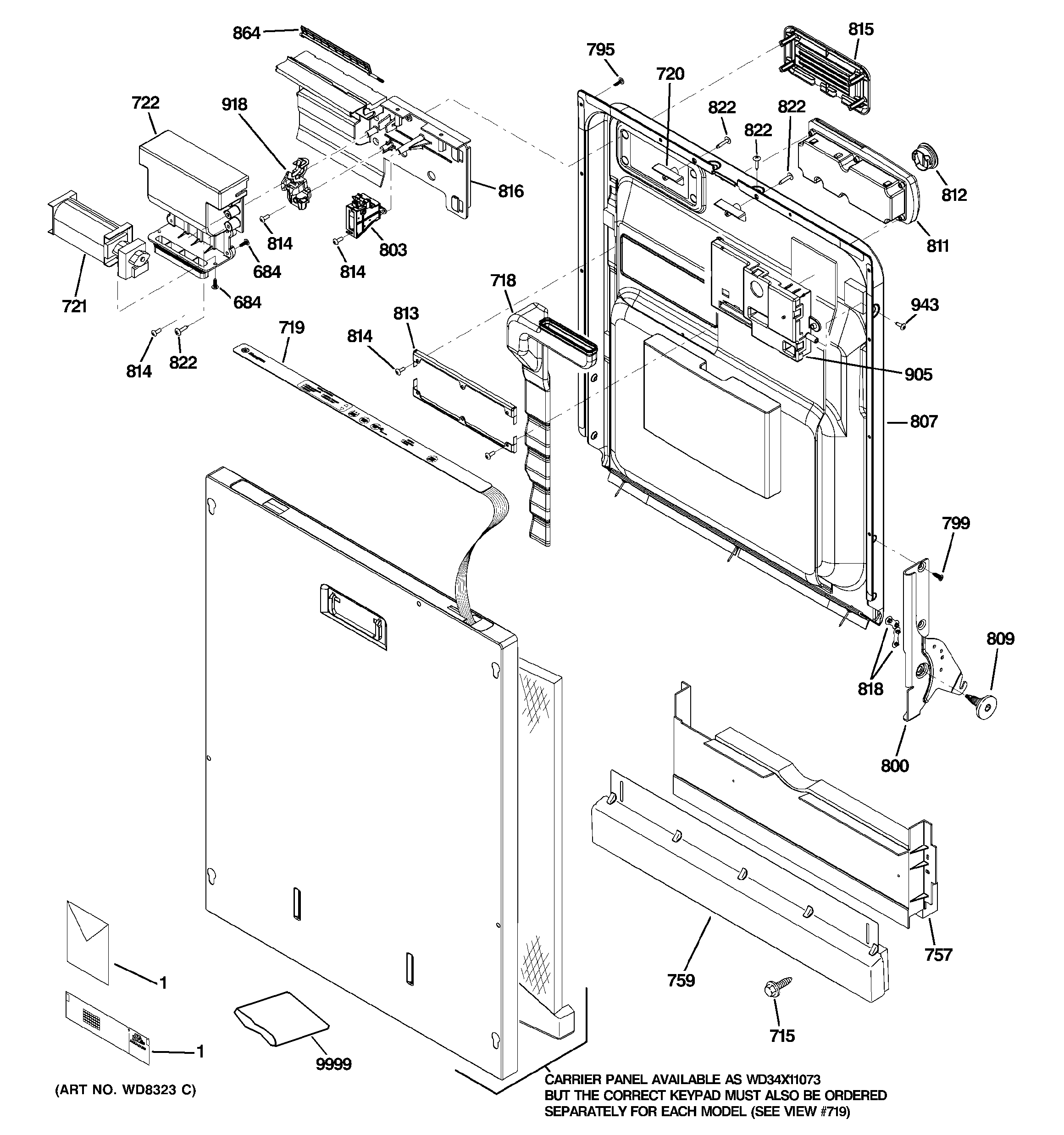 Escutcheon & door assembly