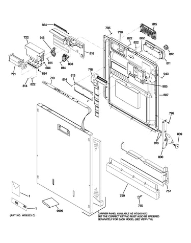 Escutcheon & door assembly