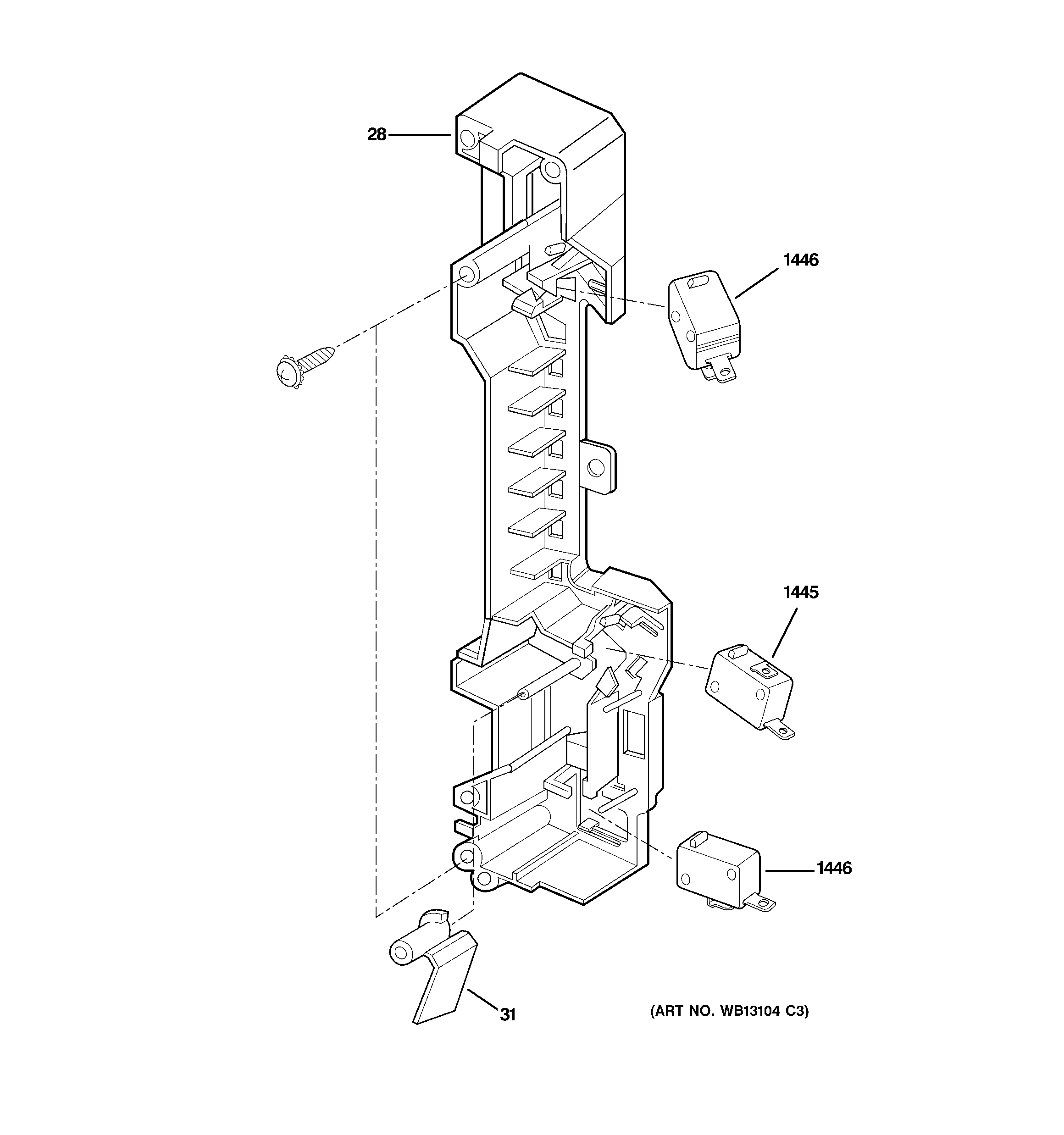 Latch board parts