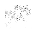 GE WJRE5550K1WW controls & backsplash diagram