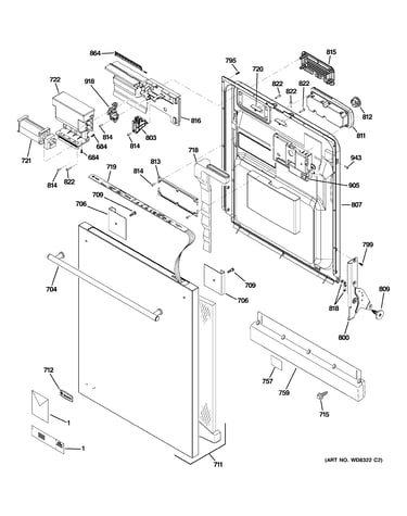 Escutcheon & door assembly
