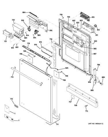 Escutcheon & door assembly