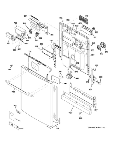 Escutcheon & door assembly