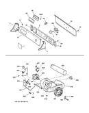 Backsplash, blower & motor assembly