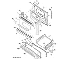 Hotpoint RGB533DEP1CC door & drawer parts diagram