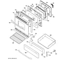 Hotpoint RGB790SEP1SA door & drawer parts diagram