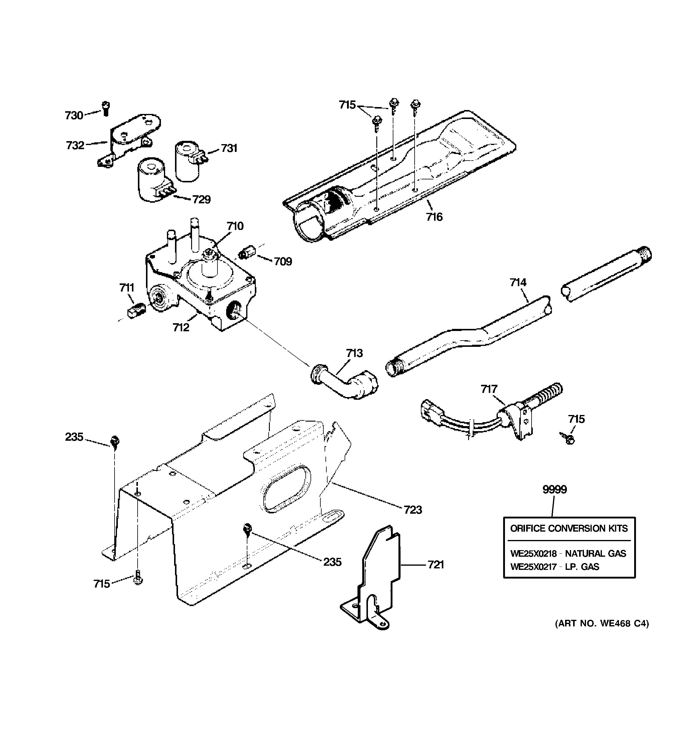 GAS VALVE & BURNER ASSEMBLY